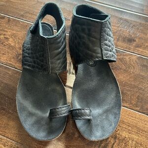 Pedro Garcia black leather sandals.